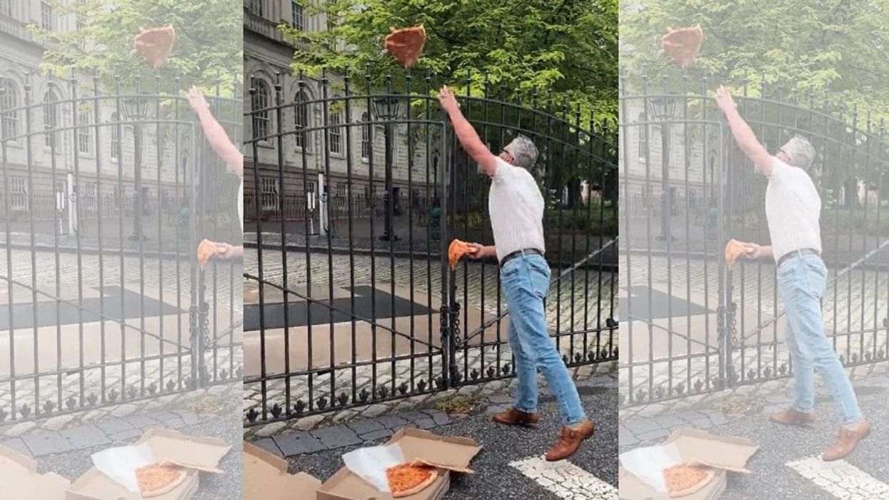 'Give us pizza or give us death': Man goes viral for protest against NYC's new climate rules targeting pizza shops