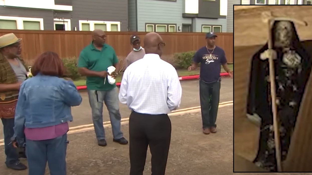 Texas church members set fire to 'demonic' statue found a week after robbery: 'We destroyed the works of the devil!'