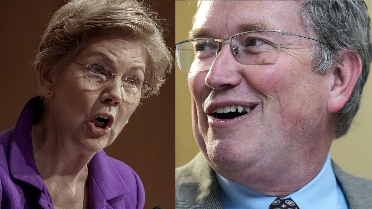 Liz Warren brags about the IRS taking millions from tax-dodgers, but Thomas Massie pulls the rug from underneath her