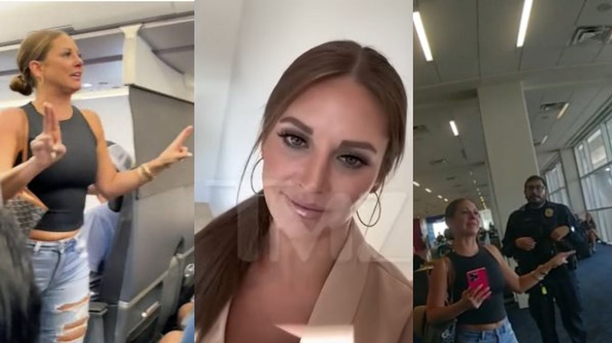 New video emerges of American Airlines passenger's viral freakout with her cursing at police and saying the plane will blow up, Tiffany Gomas issues emotional apology