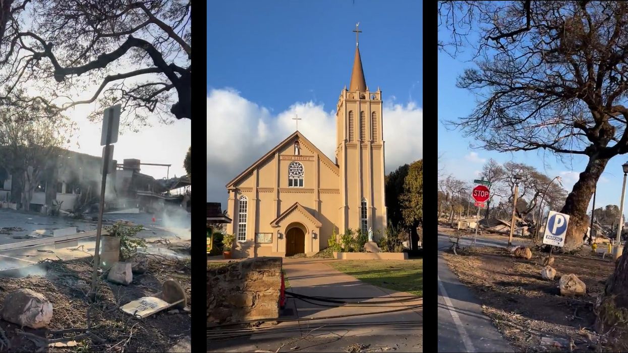 Historic church spared by the Maui fires towers above ash and rubble: 'It's like a miracle'