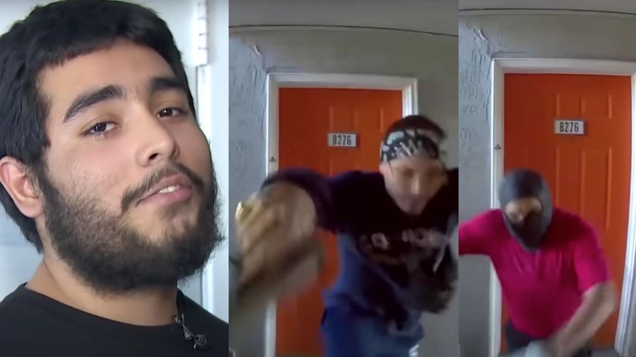 Armed thugs try to bust down apartment door until Texas man pulls out his gun: 'You the dumbest f***ers!'