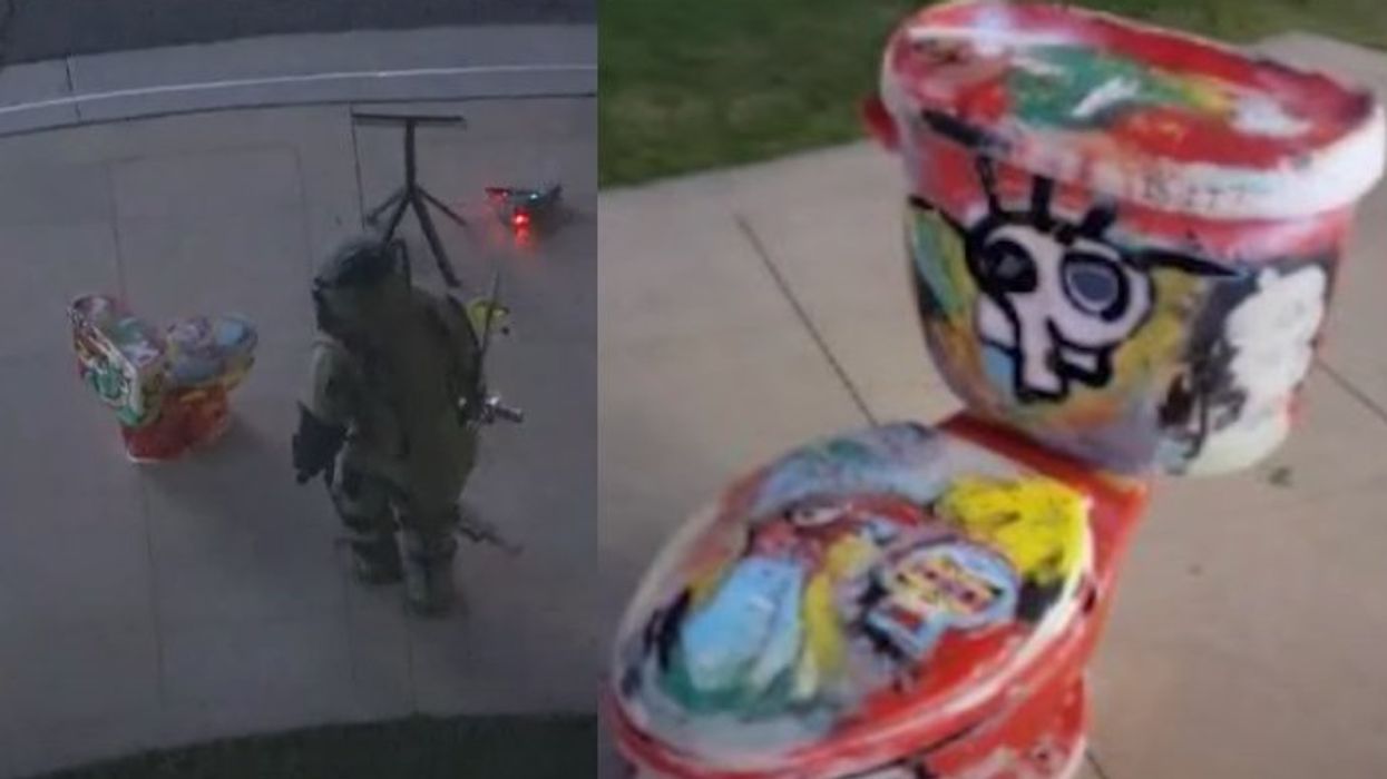 California mall evacuated after explosive claim that toilet painted with skulls was a bomb