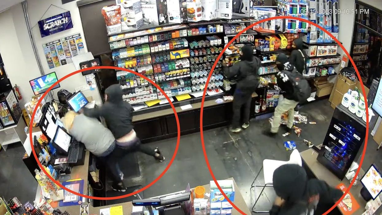 Thug relentlessly punches, stomps female cashier as accomplices run off with less than $100 from register: 'Kids don’t seem to fear anything anymore'