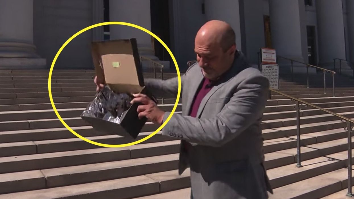 'A present from the homeless': Denver business owner dumps human poop that he was forced to clean up on city hall steps