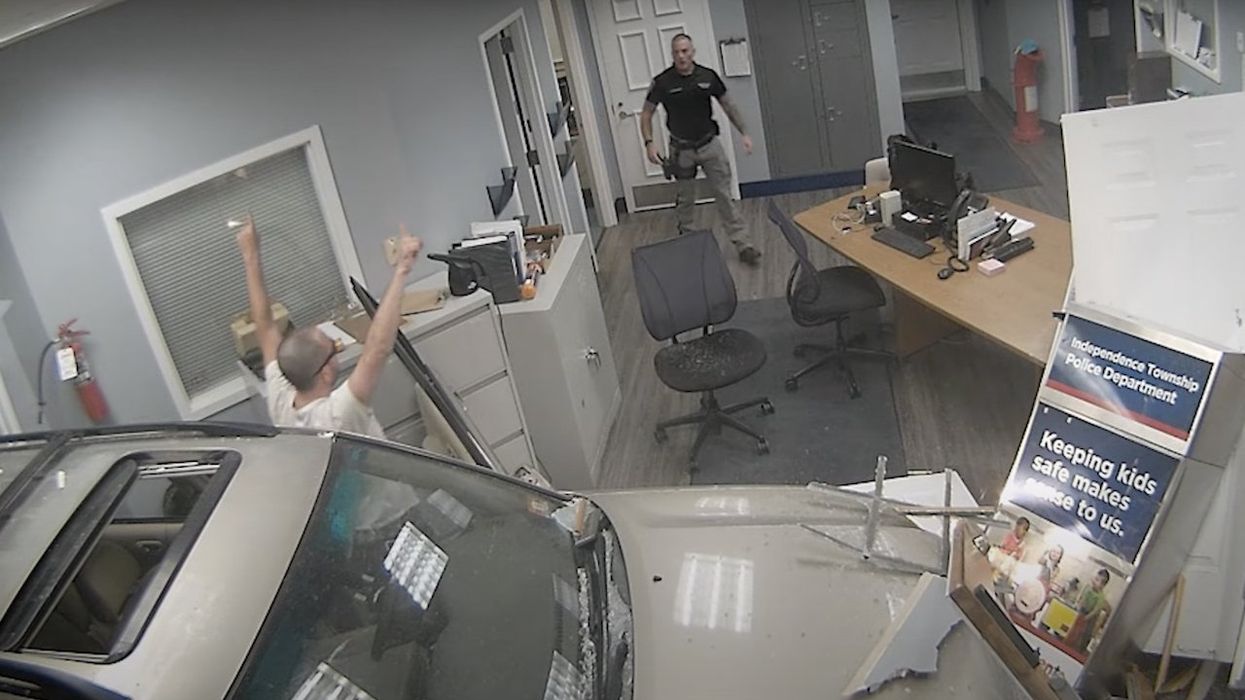 New Jersey motorist deliberately crashes car into police station — while blasting Guns N' Roses' 'Welcome to the Jungle,' cops say