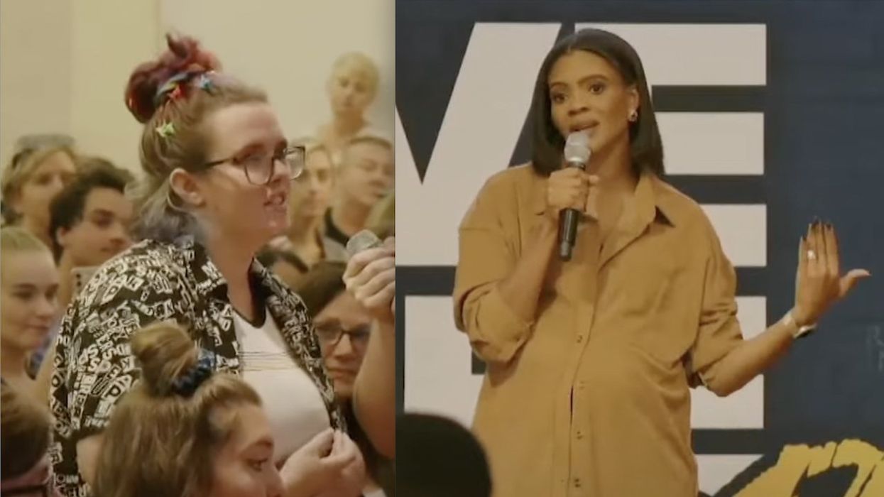 Leftist asks Candace Owens to respond to trans students 'who feel actively victimized' by her 'presence' on campus. Owens' fed-up retort brings down the house.