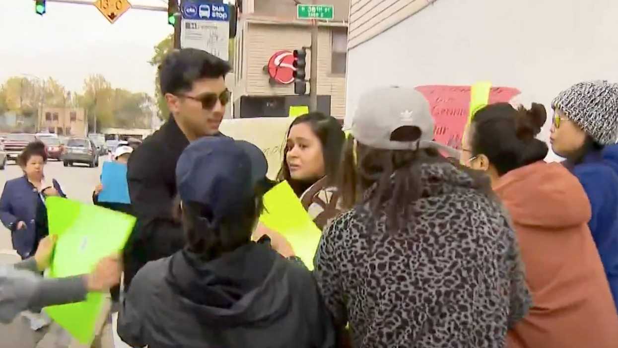 Chicago mayor condemns protesters after they swarm alderwoman over migrant tent plan, one aide sent to the hospital