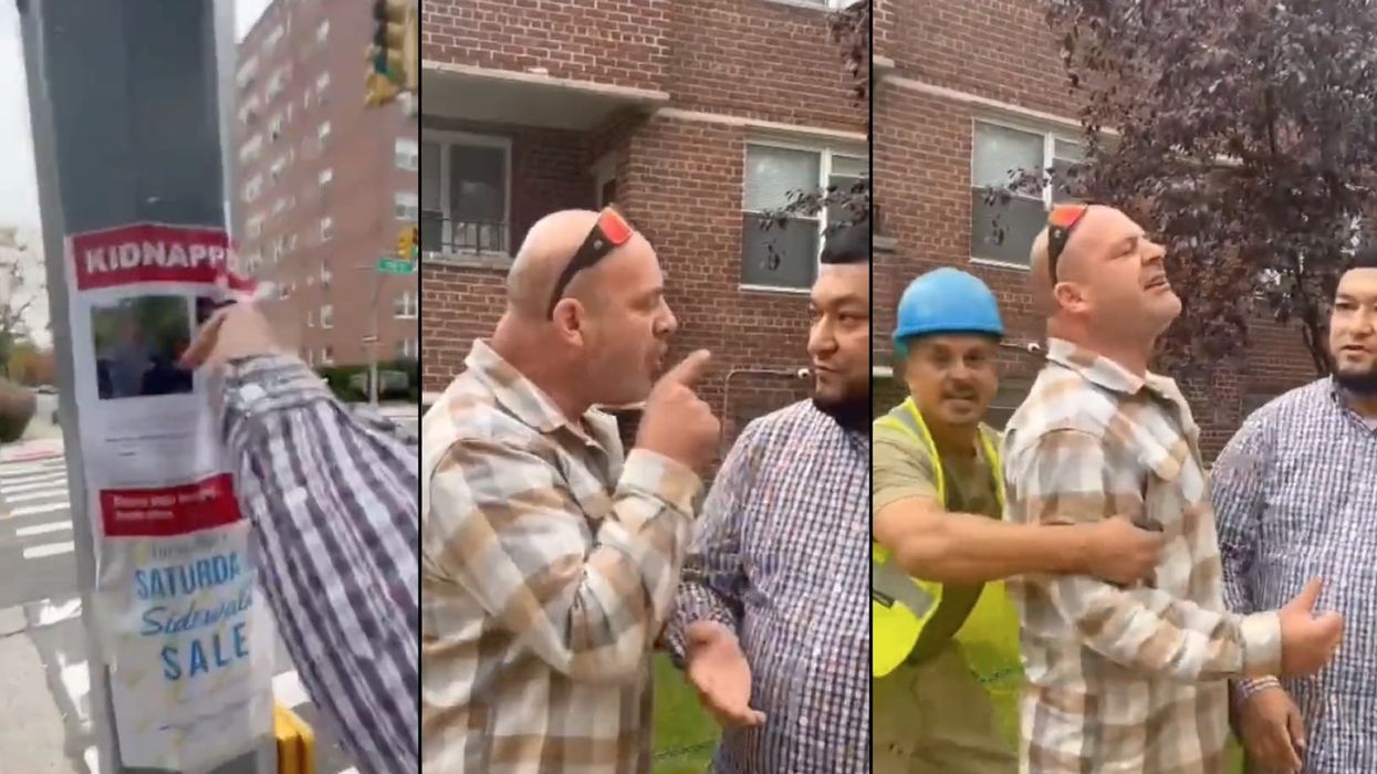 Viral video shows New Yorker berating man who ripped down flyers of Hamas terror victims