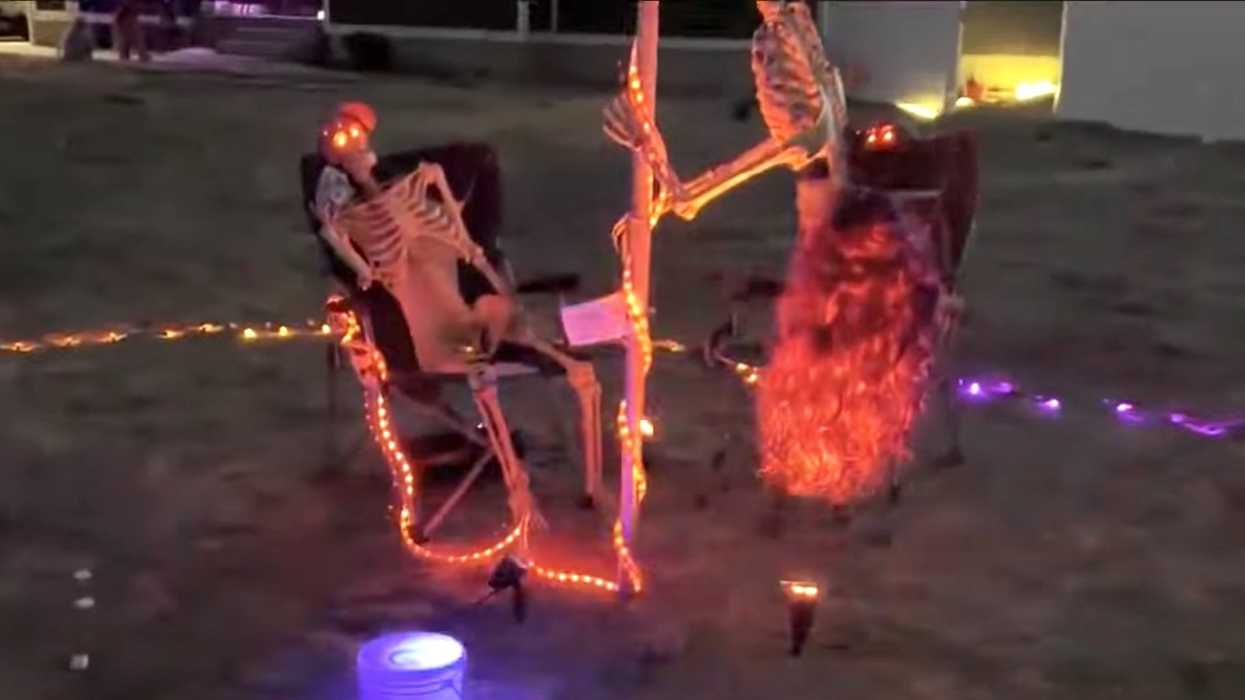 Utah city orders man to take down 'risqué' Halloween decorations, but neighbors add to the display