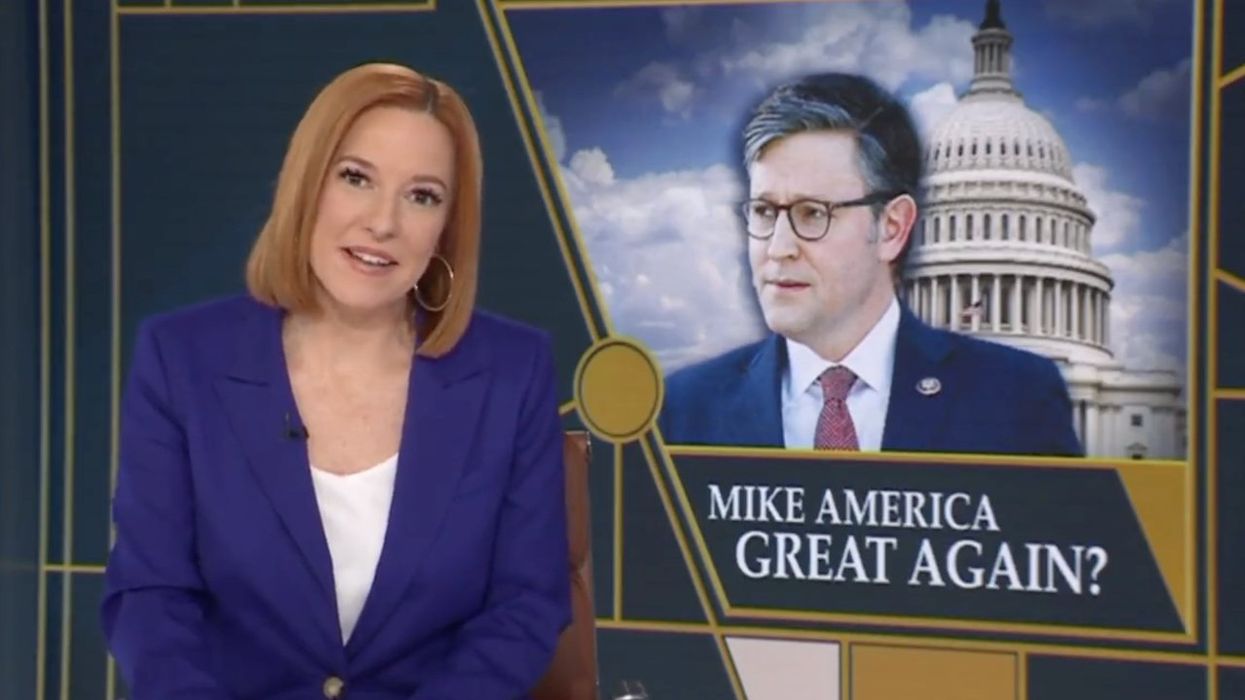 Smug, smiling leftist Jen Psaki condescendingly calls Speaker Mike Johnson a 'religious fundamentalist,' rips his 'extreme Christian conservatism'