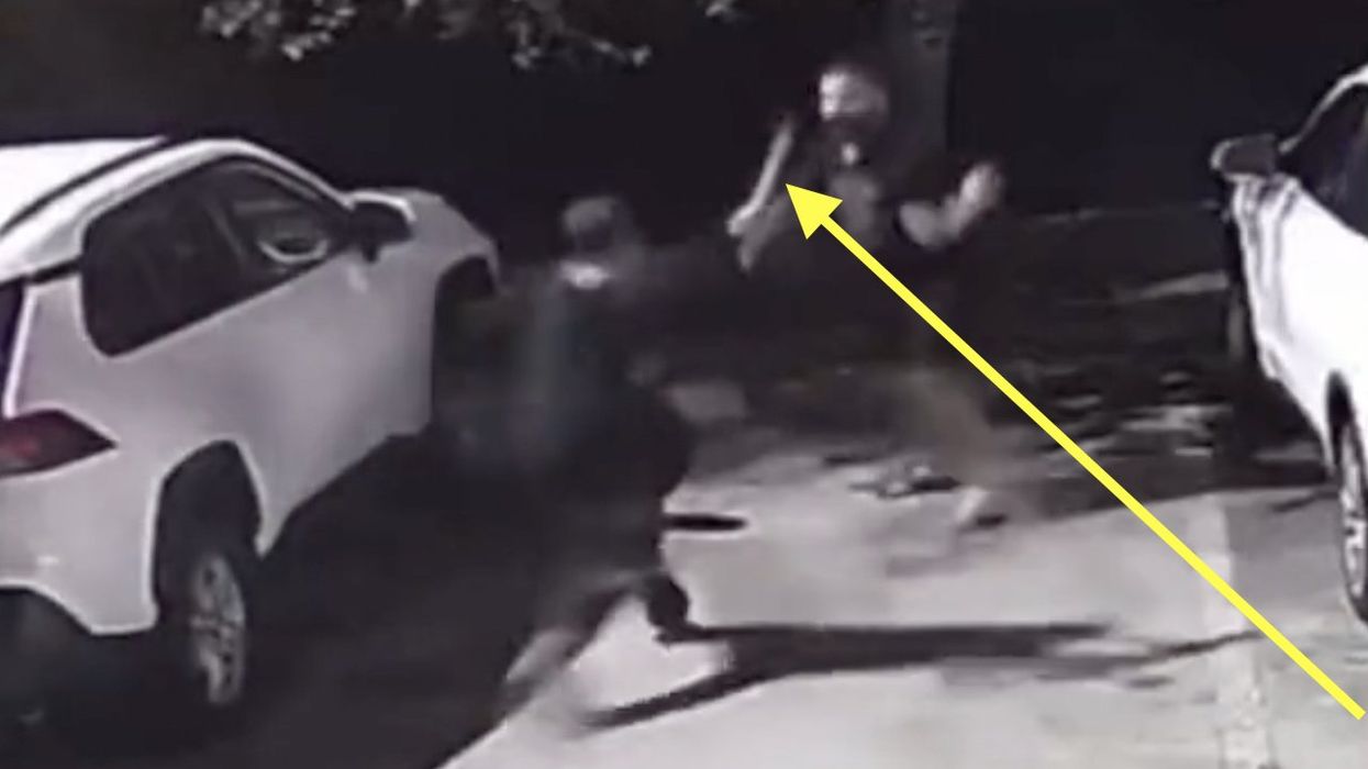 Knife-wielding nut picks wrong victim to attack — a former MMA fighter who introduces new opponent to surface of parking lot