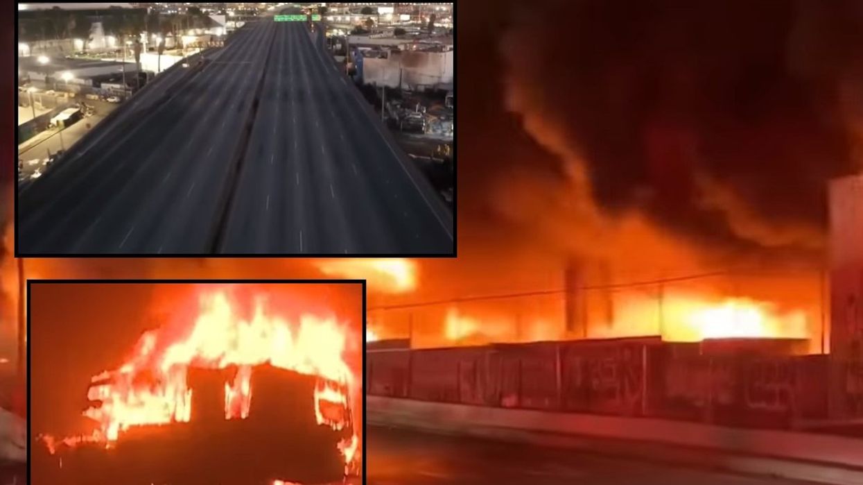 Massive fire in or near homeless camp causes indefinite shutdown of busy section of Interstate 10 in Los Angeles