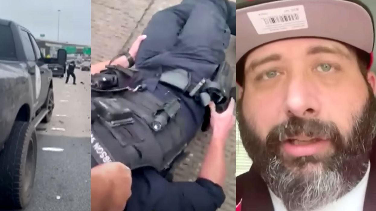 Video shows heroic ex-con dragging wounded cop out of line of fire at lethal Houston shootout: 'I've got you!'