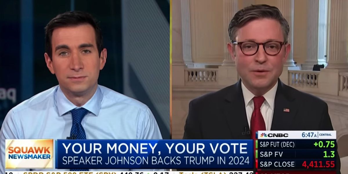 NextImg:Speaker Johnson silences CNBC anchor with history lesson for trying to weaponize prayer against him | Blaze Media