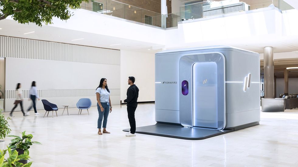 AI-powered health care pods allow users to complete blood draws‚ throat swabs‚ other services without on-site medical staff