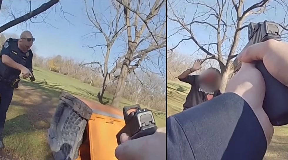 'It was a crappy situation': Hero golfer tips over porta-potty to trap car theft suspect trying to escape policeÂ â€‹