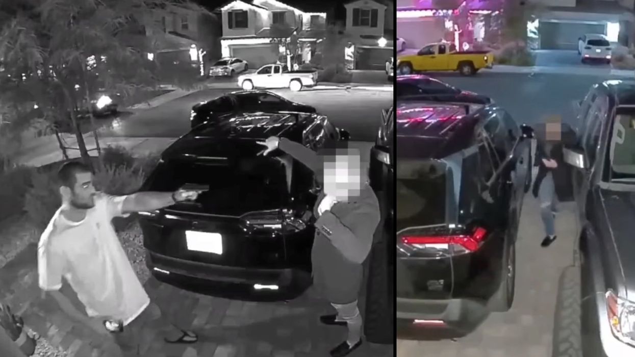 UFC champ posts video of himself holding man at gunpoint in front of his home, claims he was fleeing after assaulting woman