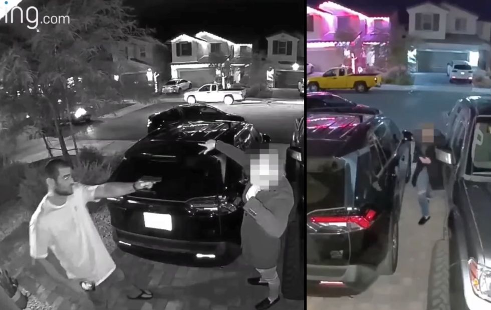 UFC champ posts video of himself holding man at gunpoint in front of his home‚ claims he was fleeing after assaulting woman