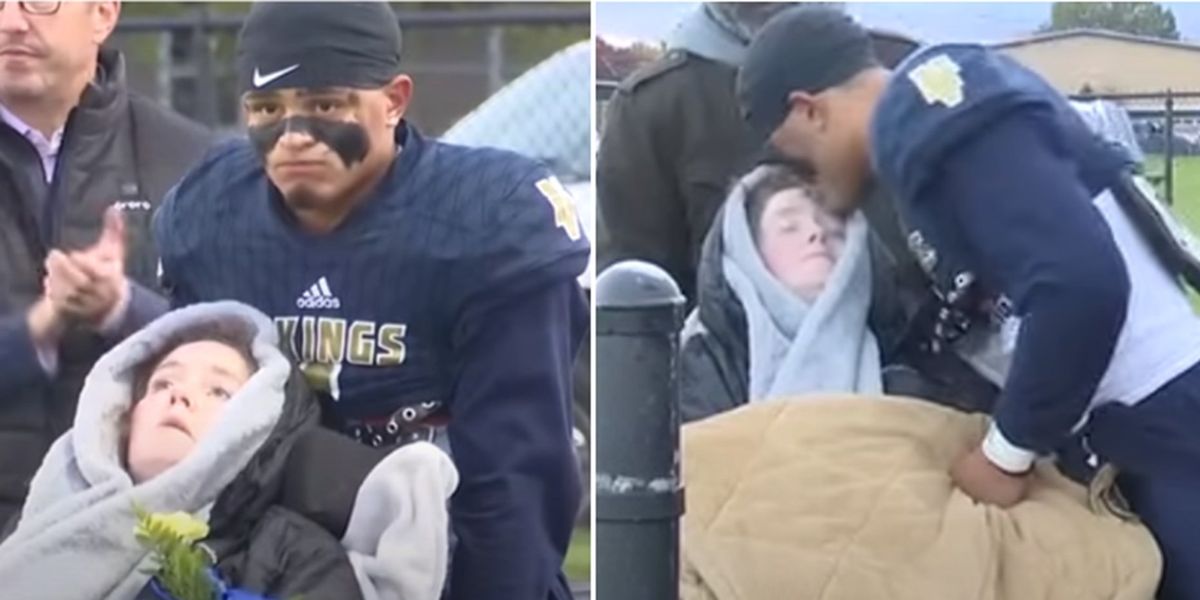 NextImg:Teen scores 3 touchdowns after his mom, who woke up from 5-year coma, recovers enough to attend his senior night game | Blaze Media