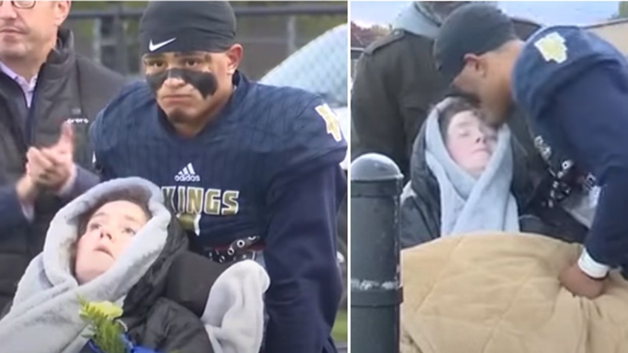 Teen scores 3 touchdowns after his mom, who woke up from 5-year coma, recovers enough to attend his senior night game