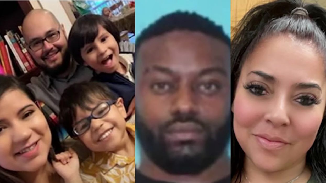 Couple who died in a fiery car crash after police chase murdered a family of four over extramarital affair, police say