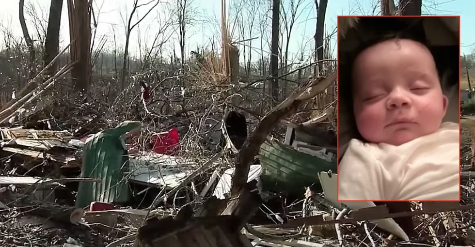 'By the grace of God': Family finds their 4-month-old baby in a tree after tornado obliterates their home in Tennessee