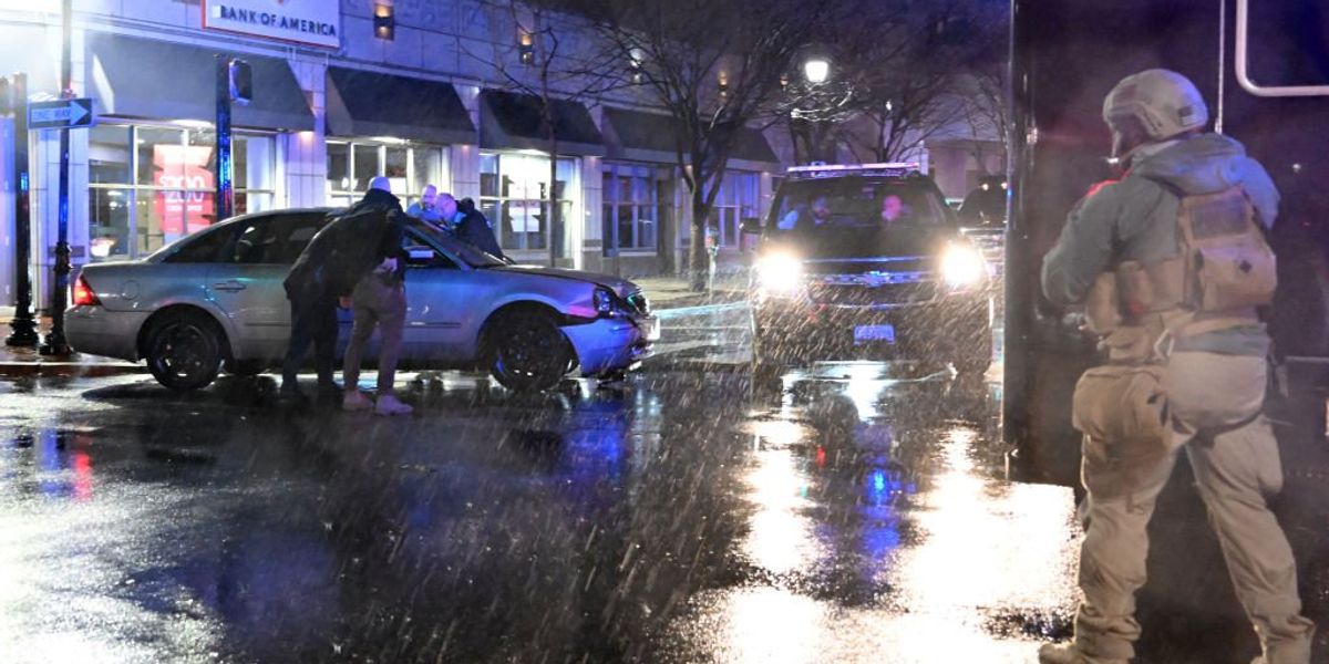 NextImg:Video shows the moment Secret Service secures Biden as car plows into president's motorcade near campaign headquarters | Blaze Media