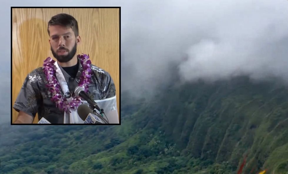 'It's a miracle ... of God': Hiker survives 1‚000-foot plunge off Hawaiian mountain‚ then days alone in the wilderness