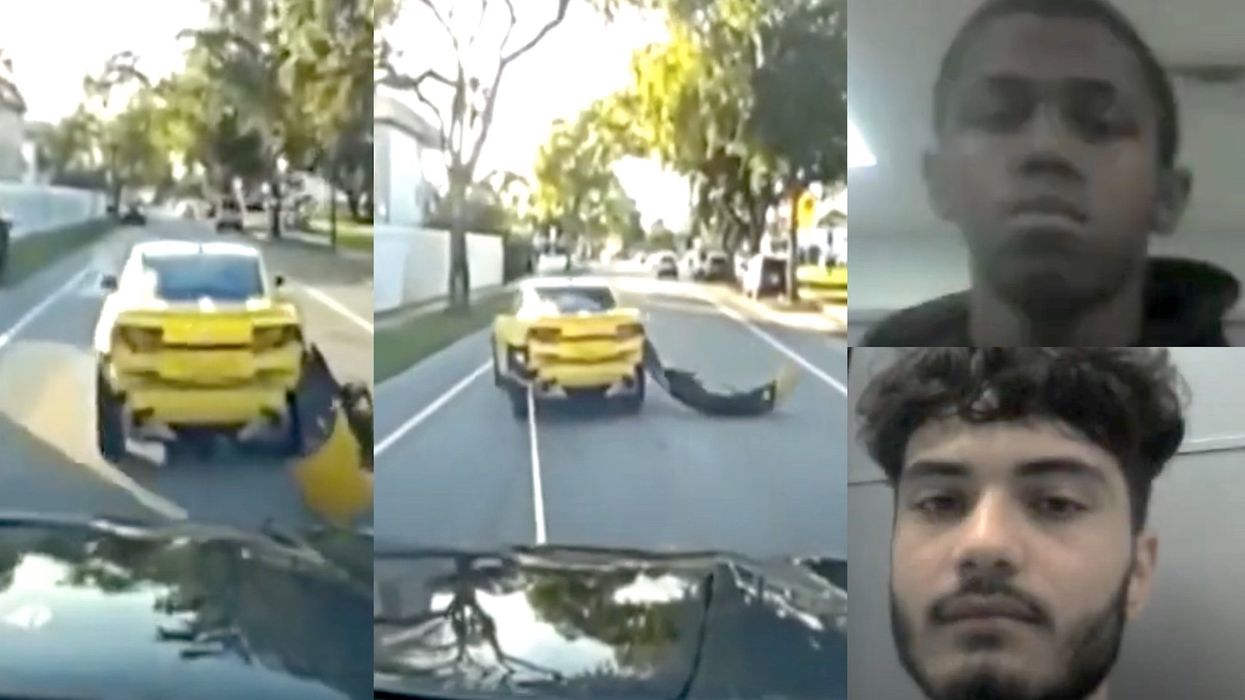 Video shows police using 'grappler' device to stop fleeing vehicle and arrest alleged armed carjacking teens