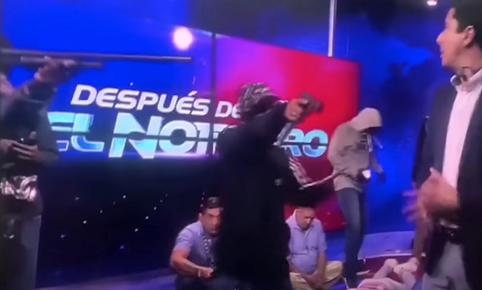 VIDEO: Gunmen storm live TV studio and take hostages in Ecuador after president orders national emergency over criminal gangs