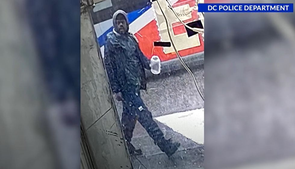 Police search for suspect who allegedly lit a man on fire near the US Capitol in broad daylight