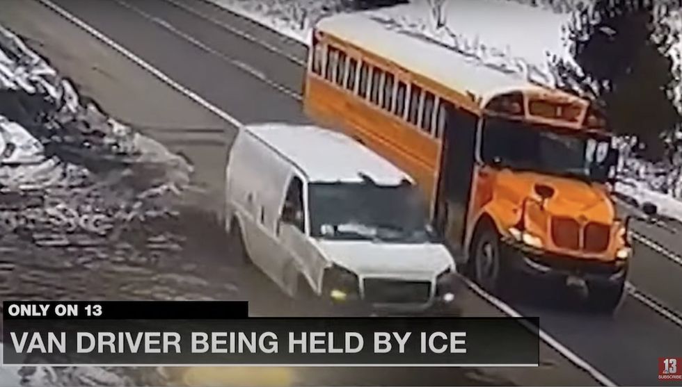 License-less driver who almost hit girl exiting school bus is in US illegally‚ drove to ICE office after arrest: Officials