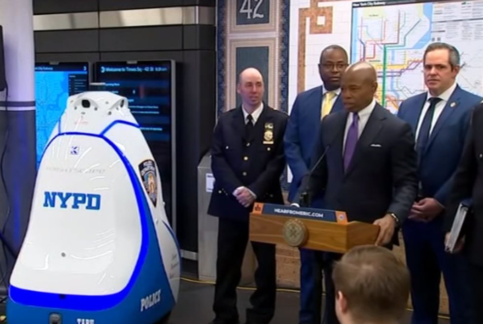 NYPD 'robocop' no longer patrolling Times Square subway station: 'I thought it was a toy'