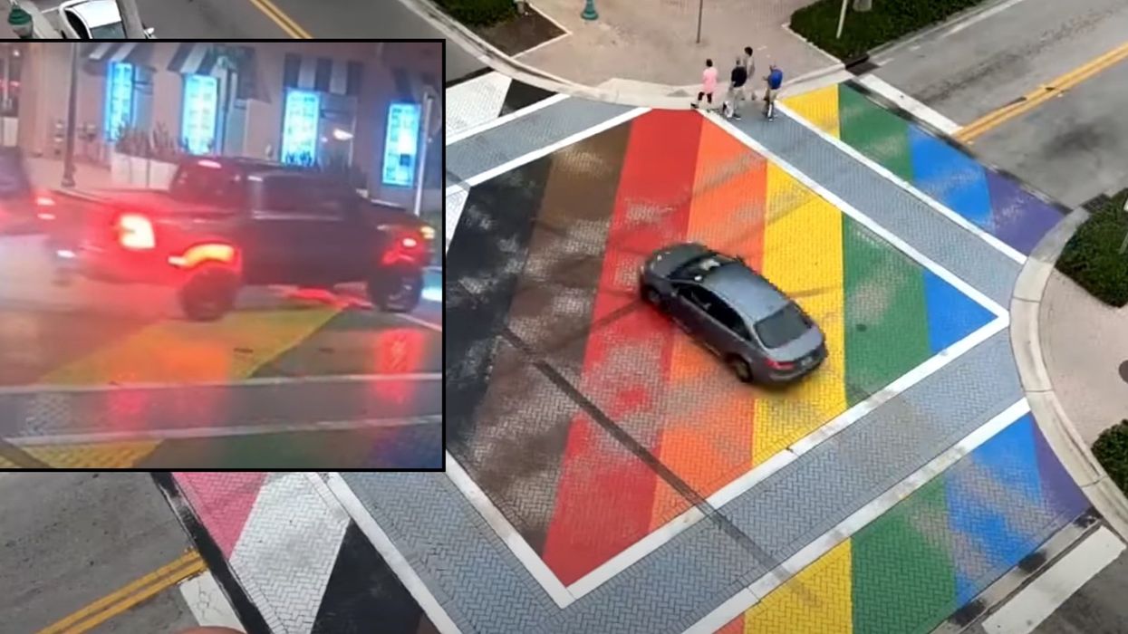 19-year-old charged with felony for vandalizing LGBTQ+ street mural by doing burnouts with his truck