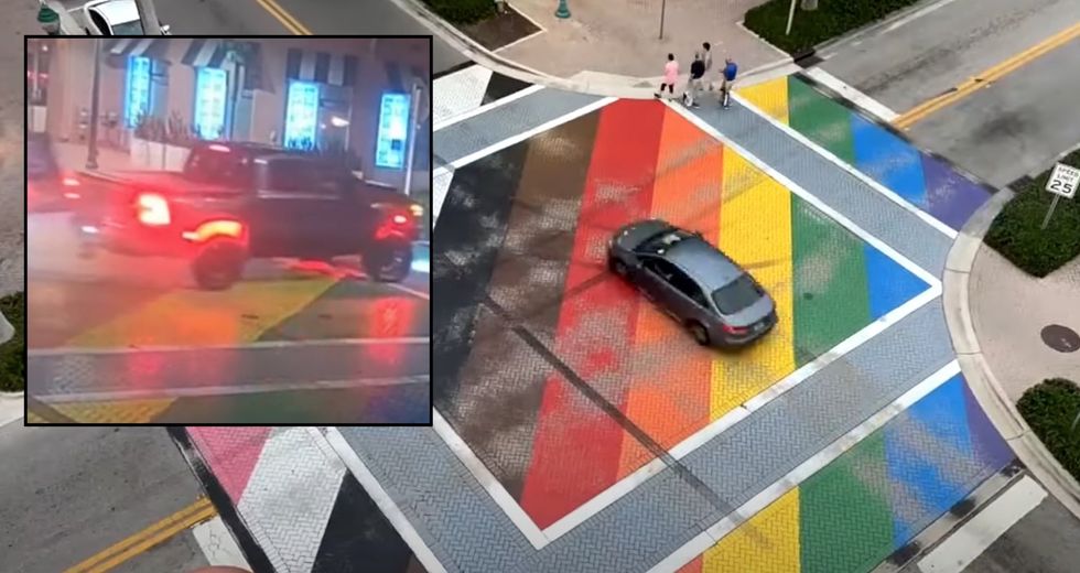 19-year-old charged with felony for vandalizing LGBTQ+ street mural by doing burnouts with his truck
