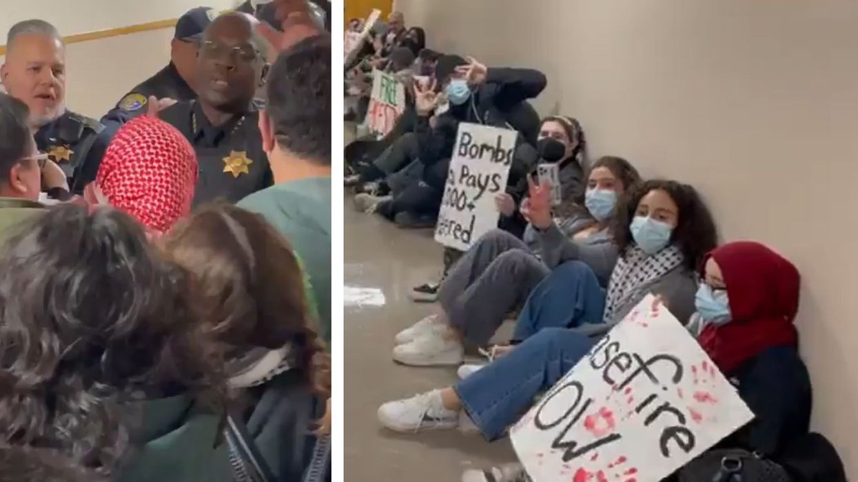 Cops protect Jewish professor as students hysterically underscore 'Zionists are not welcome' at San Jose State University