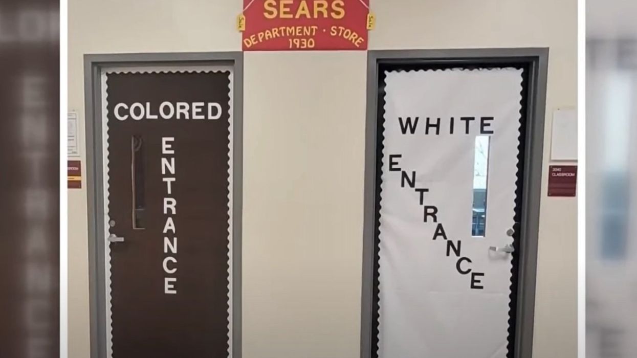 Teachers to be retrained over black history lesson with 'colored' and 'white' entrances at North Carolina high school