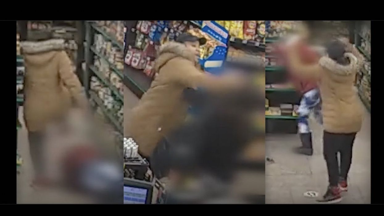 Video: Female brutally beats up pair of women in store while crying little girl with attacker begs her to 'stop it!'