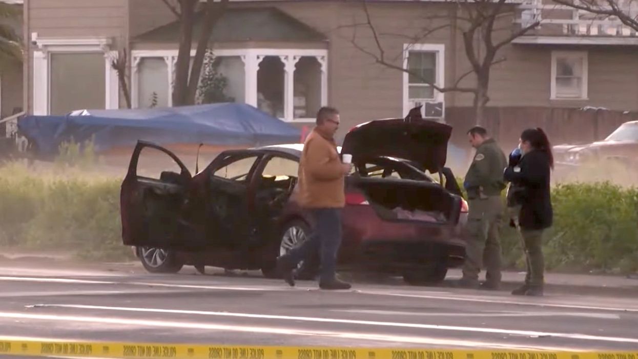 Woman's 70-year-old boyfriend arrested after her body is found in trunk of car set on fire, California police say
