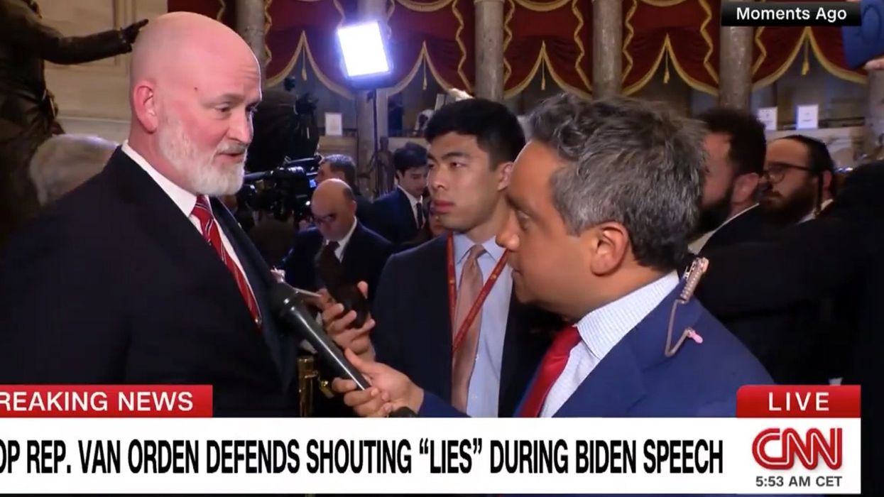 House Republican asks important question when CNN reporter confronts him for screaming 'lies' at Biden during SOTU