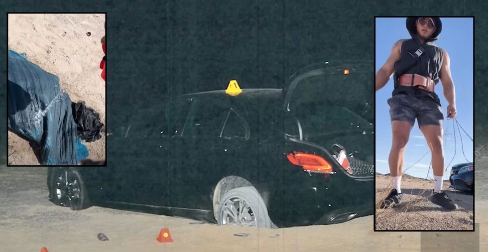 Police say murderer recorded himself burning body of 'con artist' victim before getting his car stuck in California desert