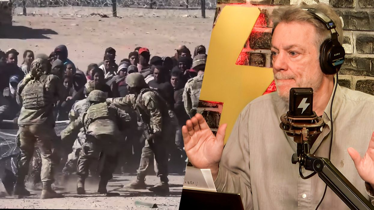 WATCH: Massive swarm of illegal immigrants attacks Texas National Guard