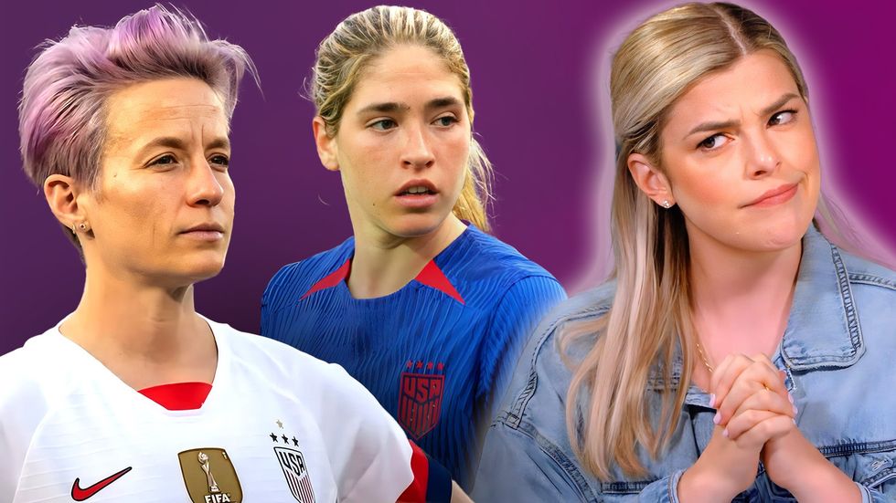 Megan Rapinoe shames Korbin Albert for reposting a Christian testimony‚ but Albert bending the knee is far more problematic
