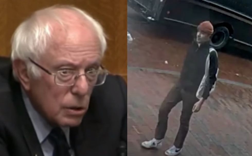 Security video captured man lighting door on fire at Bernie Sanders'; office in Vermont