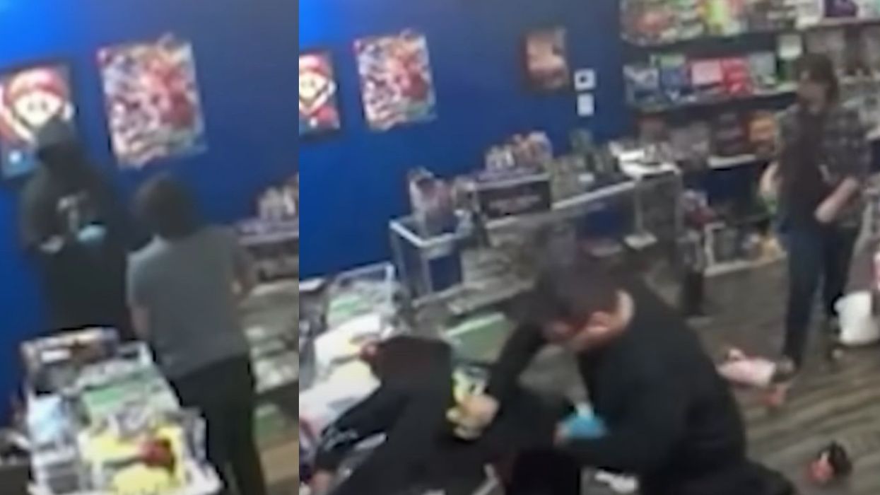 Fed up with burglaries, gaming store workers wrestle alleged thief to the ground in California