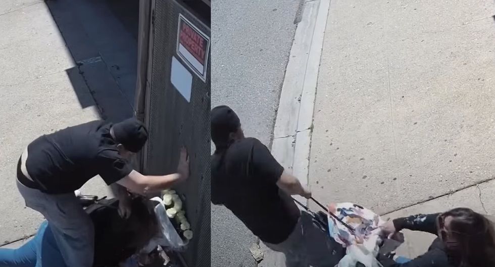 Video shows thug knocking down California woman from behind to steal her purse in broad daylight