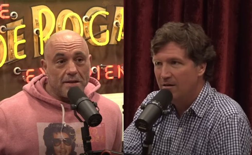 Tucker Carlson says UFOs are &apos;spiritual beings‚&apos; politicians blackmailed by &apos;weird sex lives‚&apos; tells Joe Rogan about eating magic mushrooms