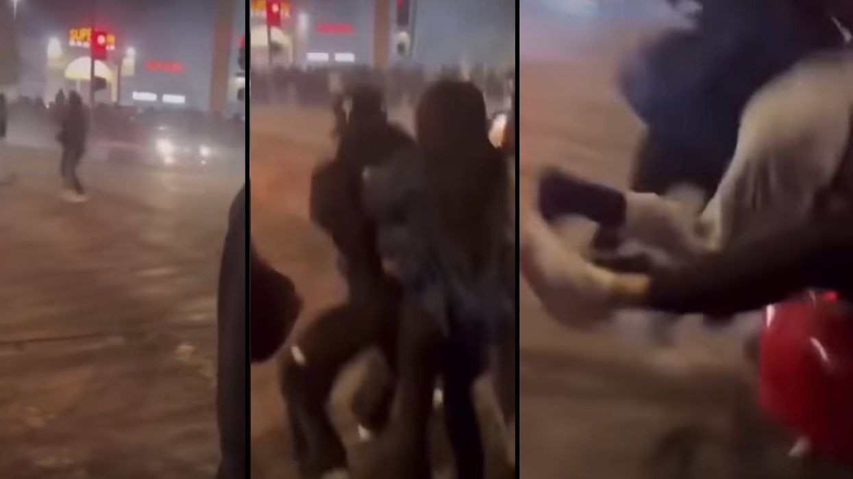 VIDEO: Woman struck by out-of-control car at illegal takeover was carried away by pedestrians, LAPD says she may be dead