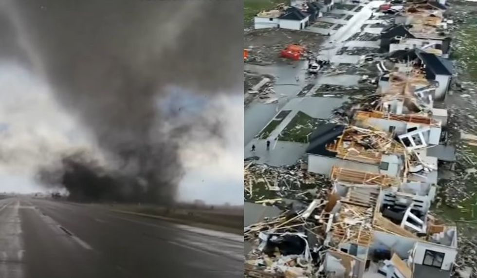 &apos;Like a freight train&apos;: Videos show widespread destruction as tornadoes ravage Nebraska and Iowa‚ more storms pose perilous threats